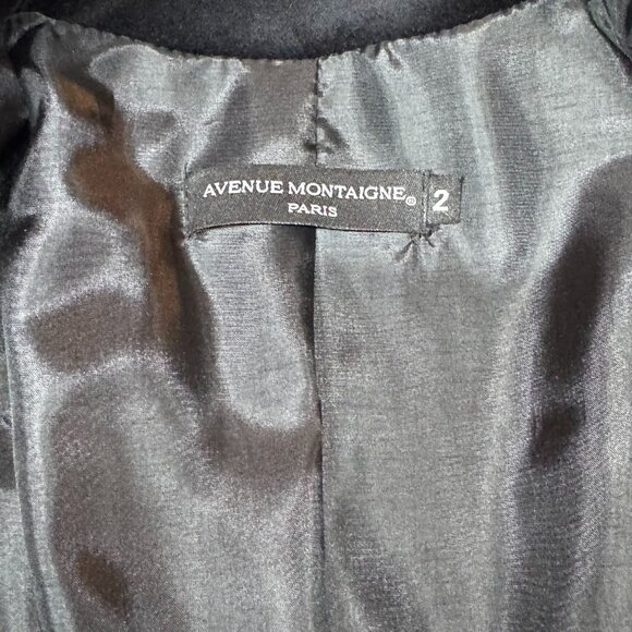 VTG Avenue Montaigne Women' Velvet Cashmere Cotton Wool Evening Jacket Size 2 - Picture 7 of 10